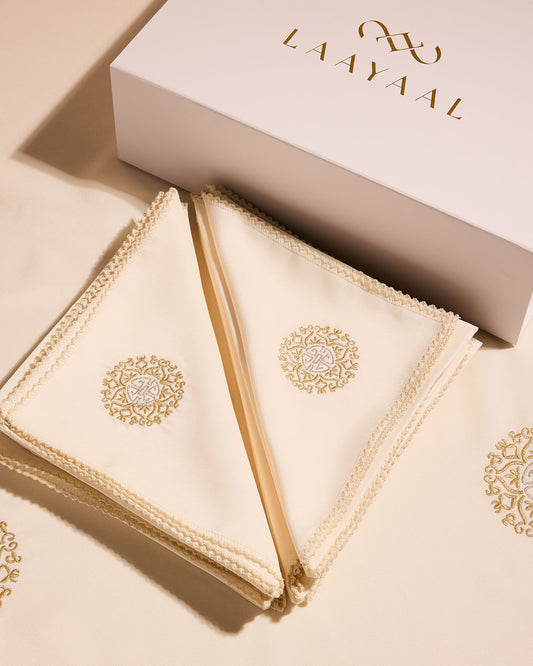 Coffret "Exception" pour Table Rectangulaire, Motif "Or et Argent"-